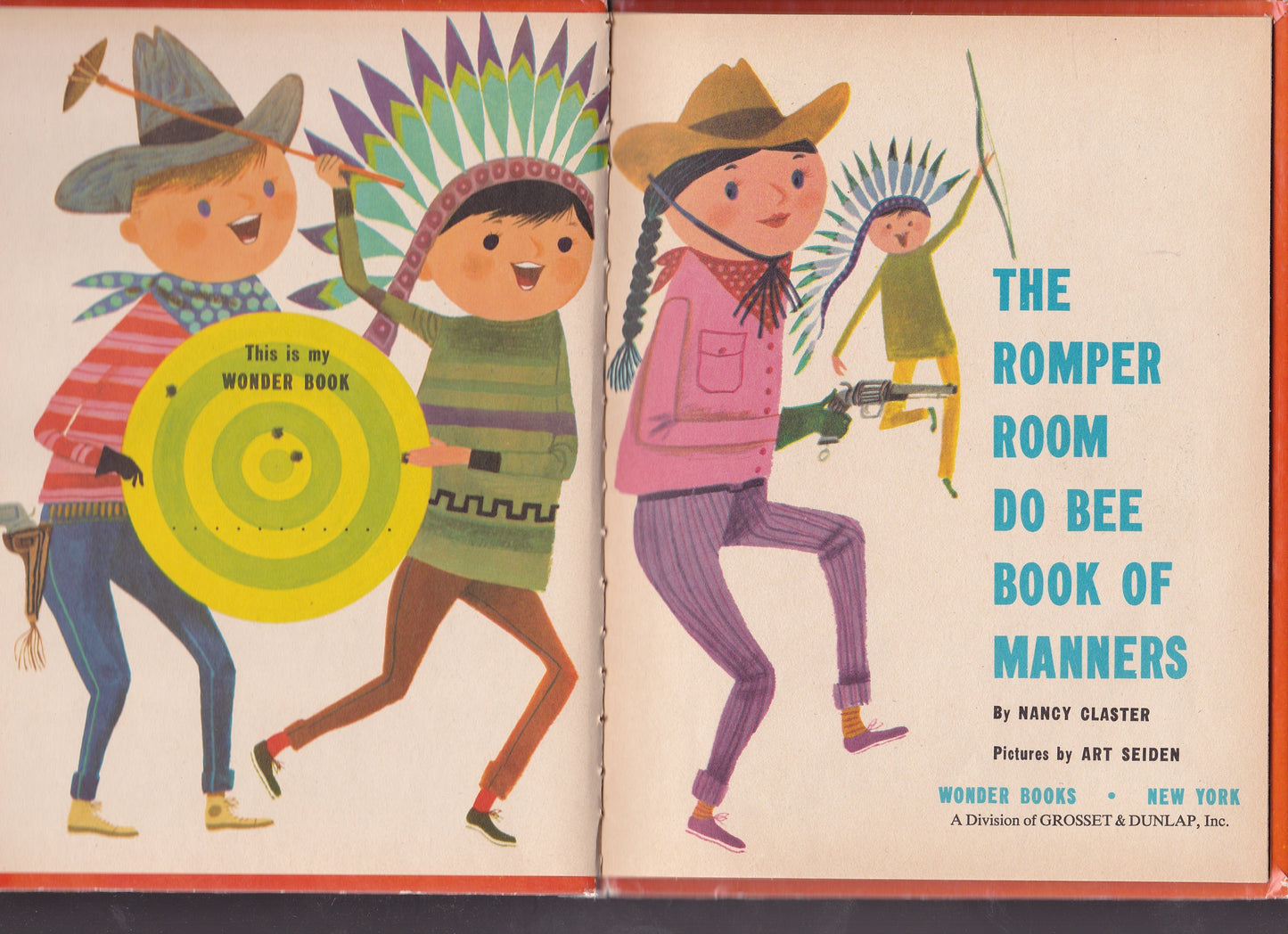 "The Costume Party" - Vintage Wonder Book with Washable Cover (1962)