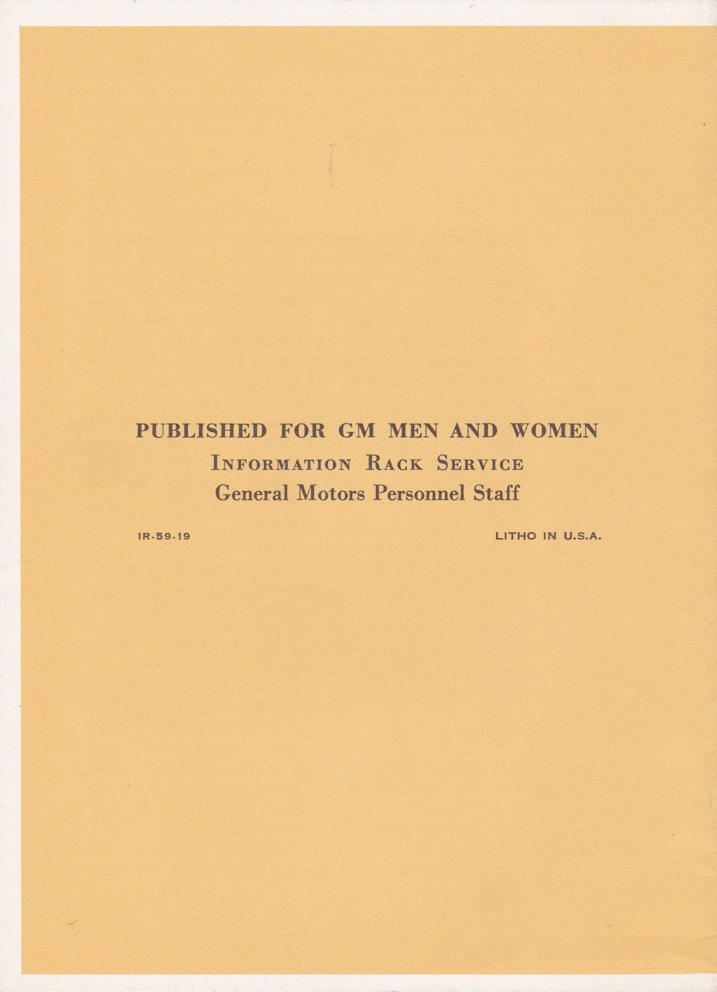 Vintage GM Pamphlet - Who's Kidding Whom? The Art of Straight Thinking