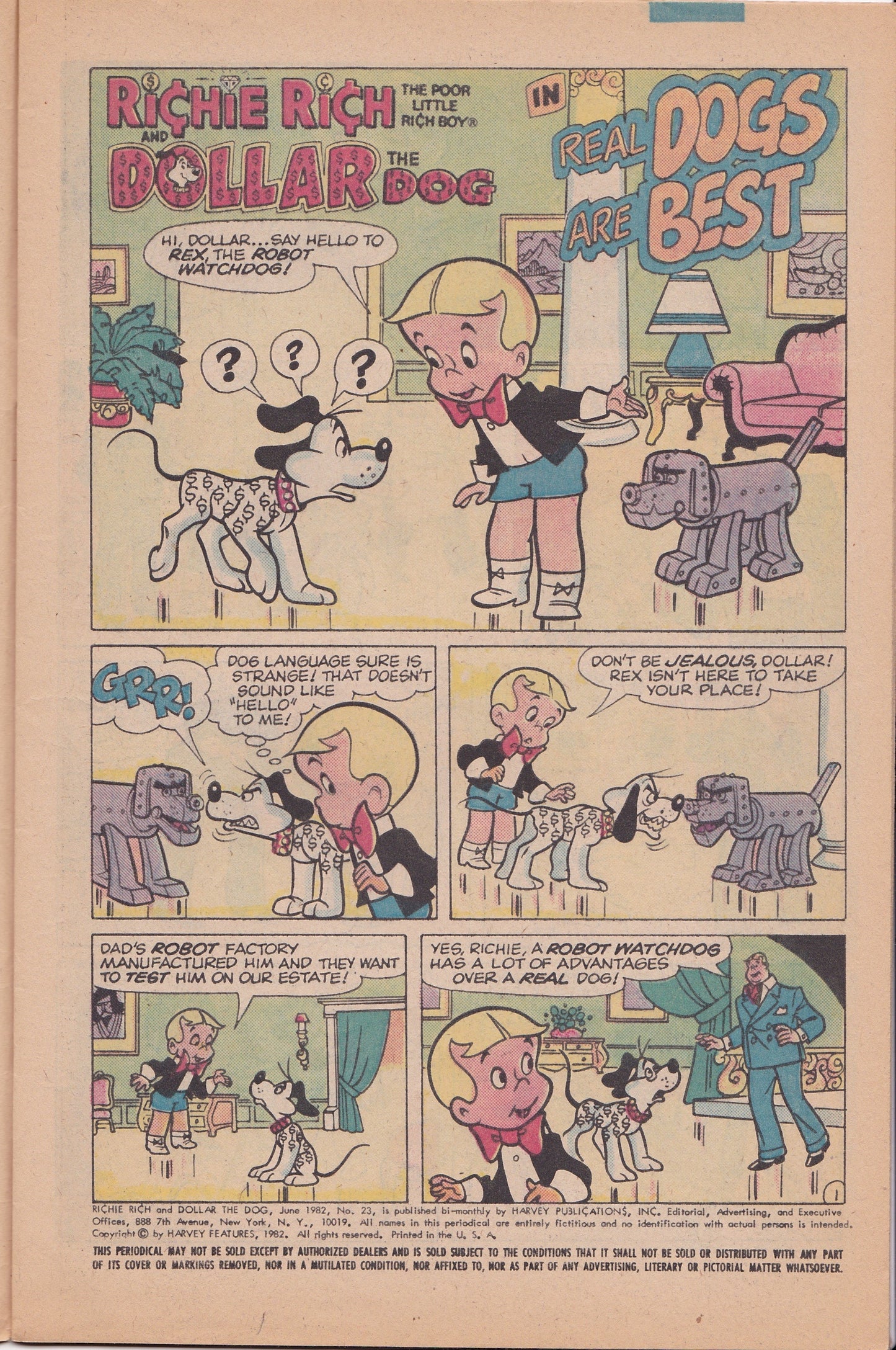 Richie Rich and Dollar the Dog - June 1982