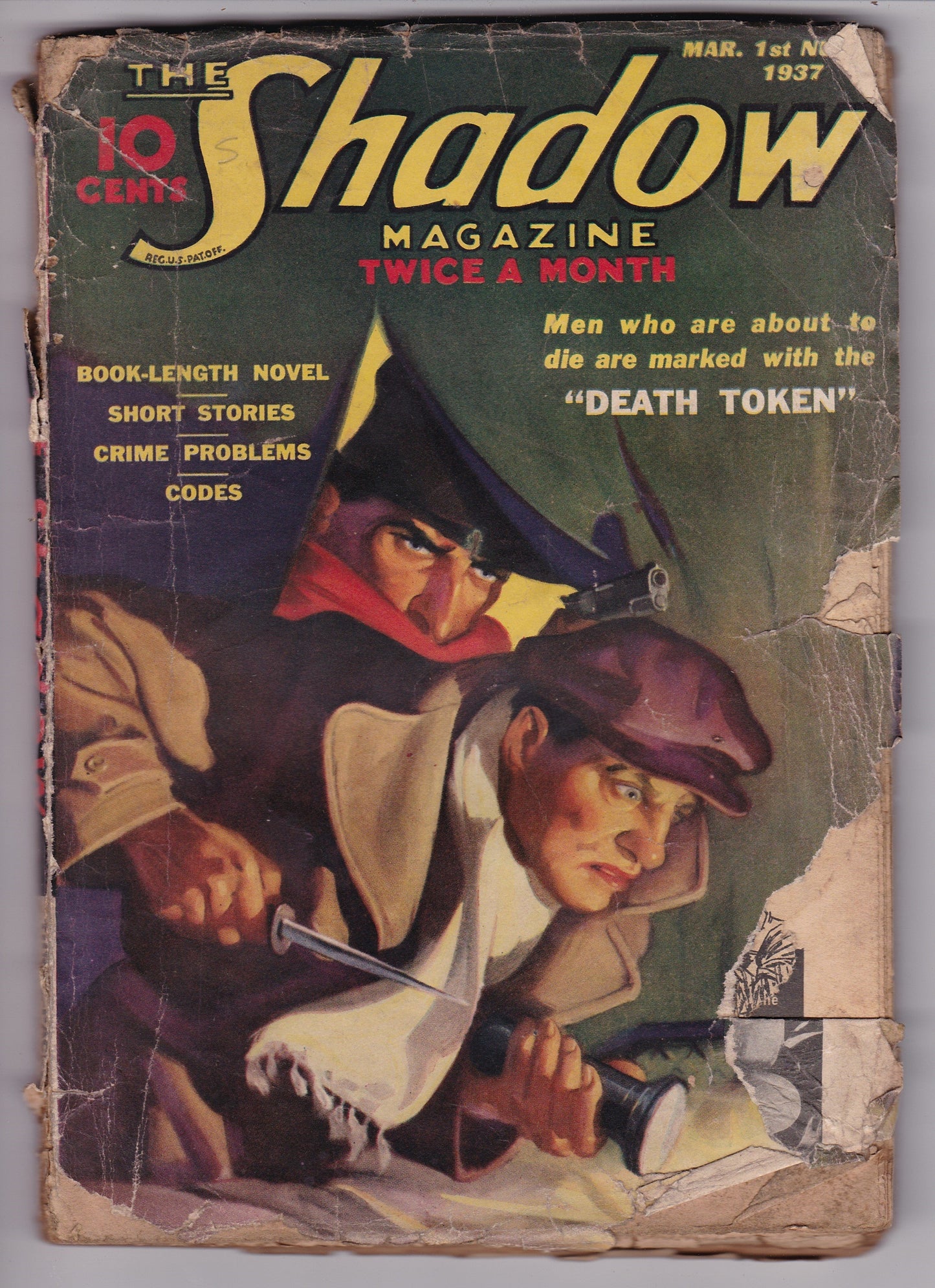 Vintage The Shadow Pulp Magazine – "Death Token" (March 1, 1937)