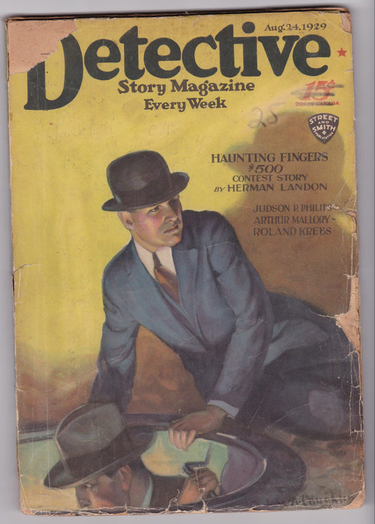Vintage Detective Story Magazine – August 24, 1929