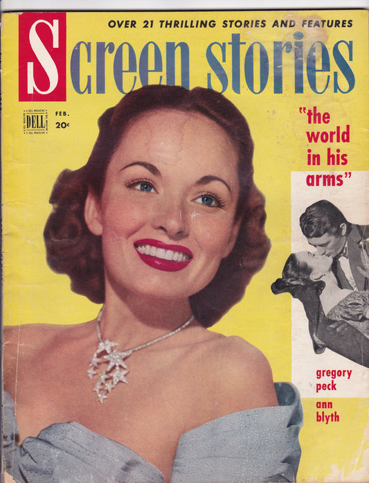 Screen Stories Magazine – February 1952: Ann Blyth Cover, Gregory Peck Feature