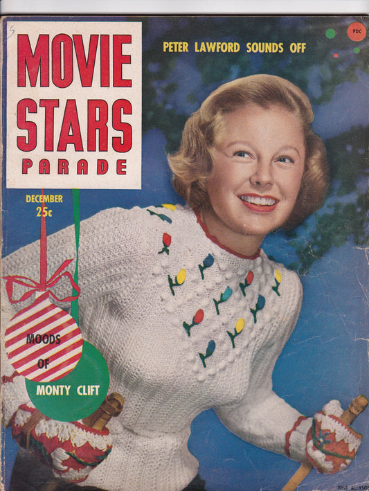 Movie Stars Parade – December 1949: June Allyson Holiday Cover Feature