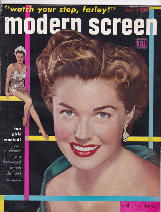 Modern Screen Magazine – March 1951: Esther Williams Cover Feature