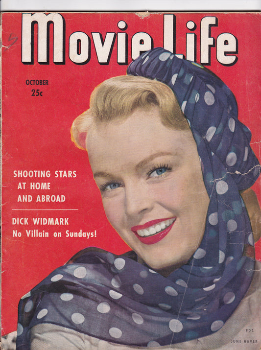 Movie Life Magazine – October 1949: June Haver Cover Feature