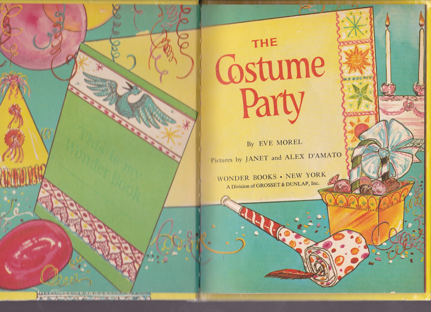 "The Costume Party" - Vintage Wonder Book with Washable Cover (1962)