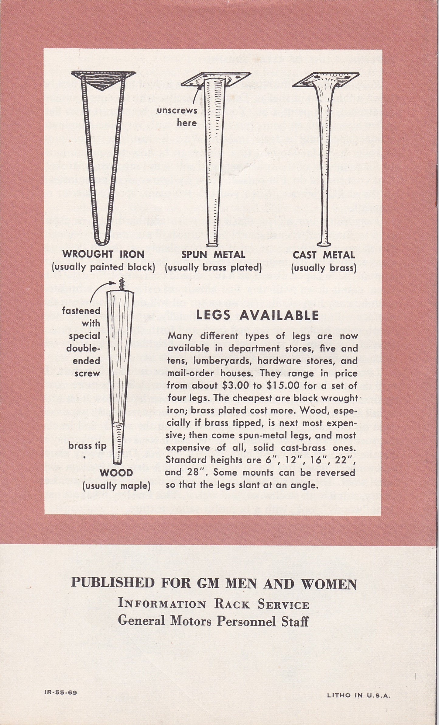 Vintage GM Pamphlet - Easy-to-Make Furniture (1955)