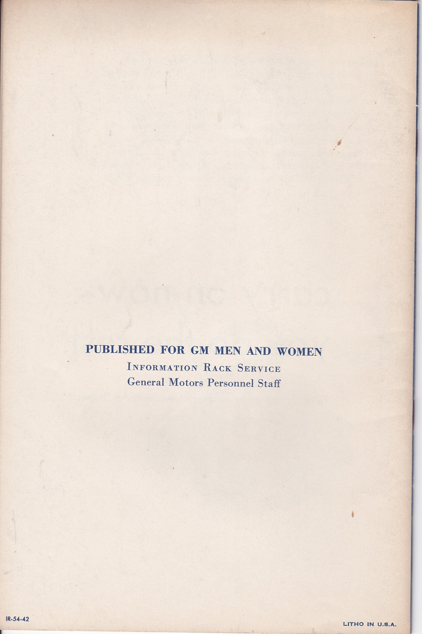 Vintage "Is Your Memory Lame? Here's How to Strengthen It!" – 1950s GM Publication