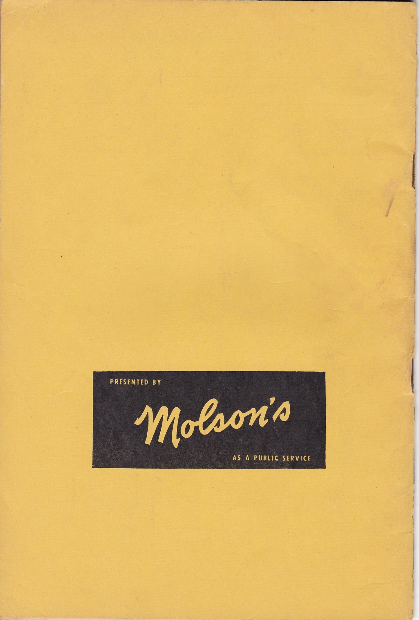 "Molson's Around the Home Again" (Vintage Booklet)