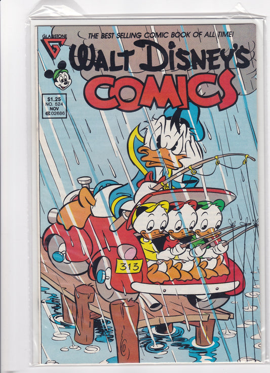 Walt Disney’s Comics #524 – Classic Donald Duck & Nephews Cover (Nov 1987, Gladstone)