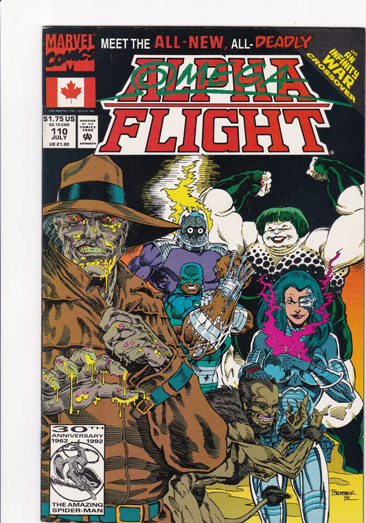 Alpha Flight #110 (Marvel Comics, July 1992) – Omega Flight Takes Over!