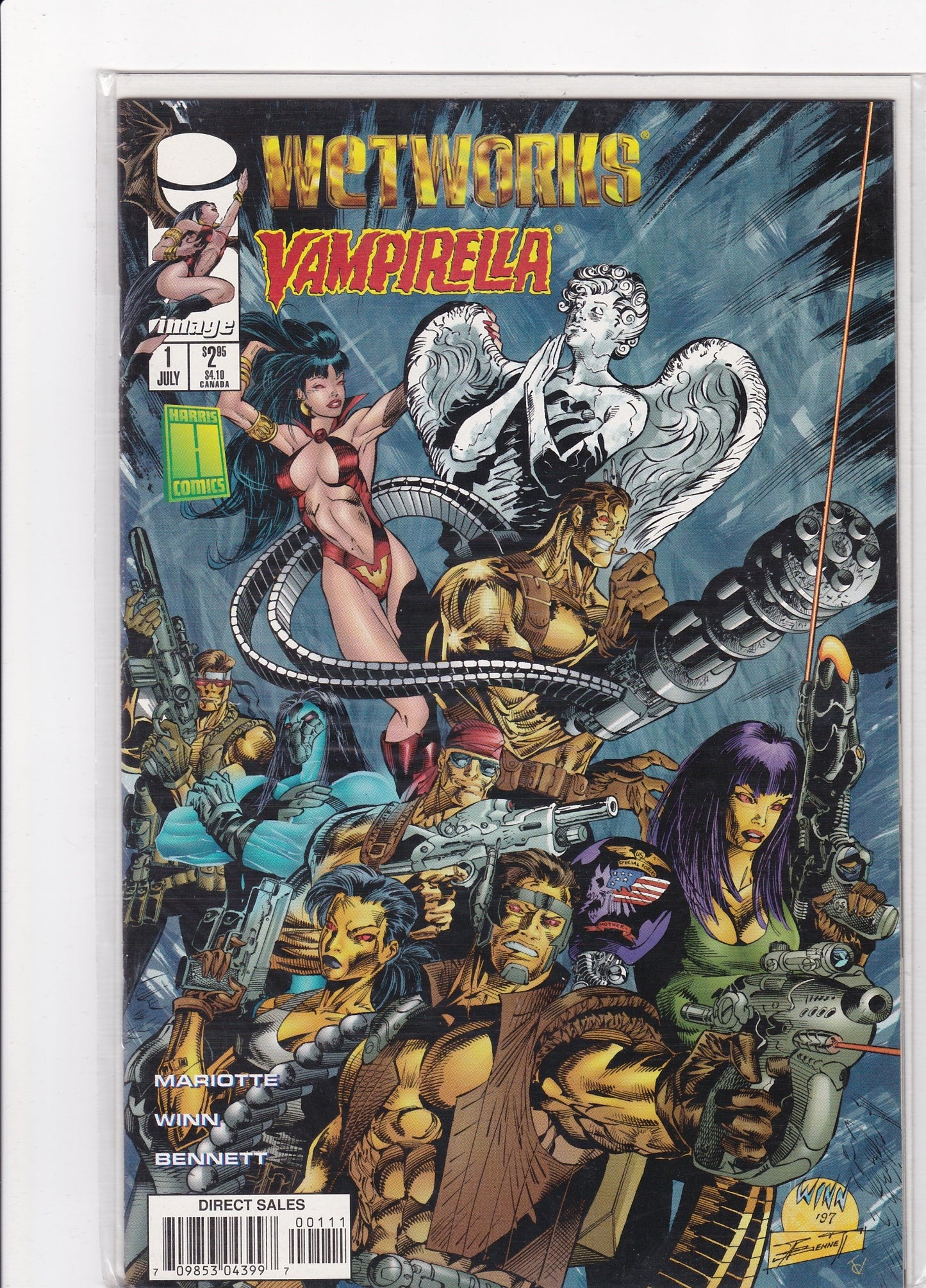Wetworks / Vampirella #1 (1997) – WildStorm & Harris Comics Crossover! (Variant Cover)